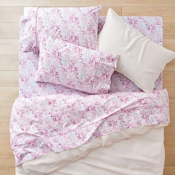 Beth 250 TC Cotton Sheet Set - Pink Floral – Image 2